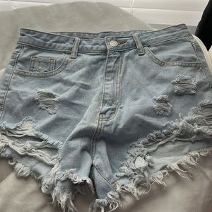 Light Blue New Shein Size Large Jean Shorts